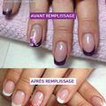 Nail Art - Remplissage gel uv sur cliente