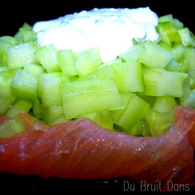 Tartare de concombre & Saumon Fumé
