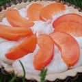 Tarte aux abricots, sur lit de crème au nougat