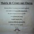 Jeudi 5 janvier 2012 : les voeux du maire de Crouy-sur-Ourcq