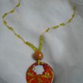 Pendentifs donuts "Orange Mécanique"