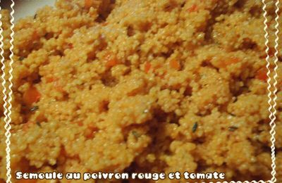 Semoule au poivron rouge (semolina with red pepper and tomato)