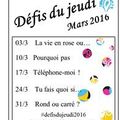 Les défis du jeudi 2016 # 7