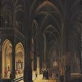 Johann Ludwig Ernst Morgenstern (Rudolstadt 1738-1819 Frankfurt), The interior of a Gothic cathedral by torch- and candlelight 