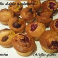Muffins aux griottes et muffins choc mandarine