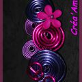 barrette cheveu fushia/violet