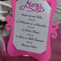 Un menu avec les Héroïnes de Disney