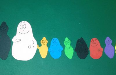 kirigami carte modele barbapapa 