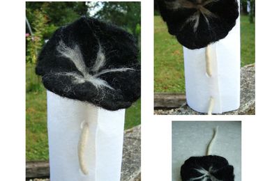 Pot à crayons black flower