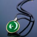 An exceptional jadeite and diamond pendant necklace, by Bulgari