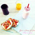 Brioche au fromage frais fraises & lassi aux fraises