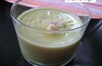 Velouté d'avocat au jus de pamplemousse et à l'huile d'olive