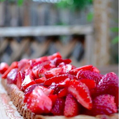 Sablé breton aux fraises