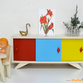 Petit Mobilier ... MEUBLES de POUPEE * Enfilade Table et Chaises 