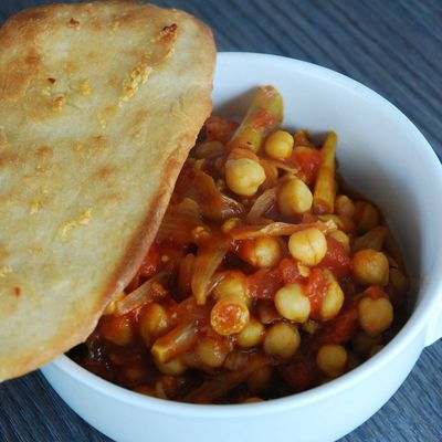Curry de pois chiches et naans