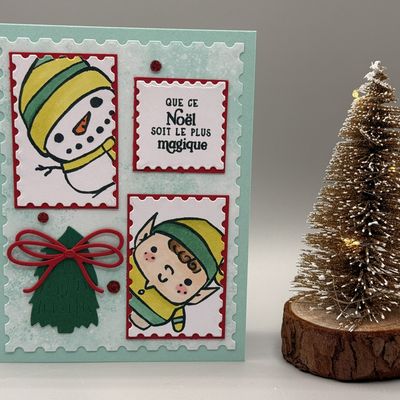 Carte de Noël "Festive Friends" : Une Palette Chromatique Inattendue