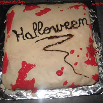 Gateau aux yaourts vanille Halloween