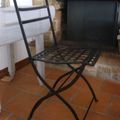 Lot de 4 chaises pliantes en fer