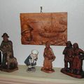 statuettes bois et résine anciennes 