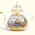 A Meissen teapot and cover, circa 1722-23