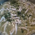 Potage chicons - Parmentier aux champignons Shimeji 