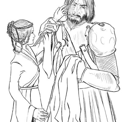 Game of Thrones - Sansa and the Hound - croquis