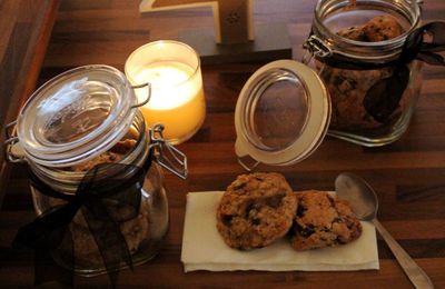 Cookies bananes, chocolat, noisettes grillées