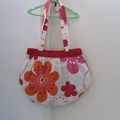 SAC A MAIN BOULE MODELE FLORA ORANGE