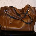 Sac H&M, simili cuir marron clair