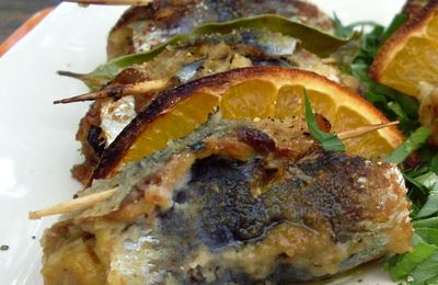 Sarde a beccafico ( Sardines en becfigues) 