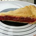 Cherry rhubarb pie - Tarte aux cerises et à la rhubarbe à l'américaine