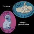 badges en bois (chaton,bb/main...)