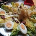 Salade d'artichauts aux oeufs durs et sauce moutardée