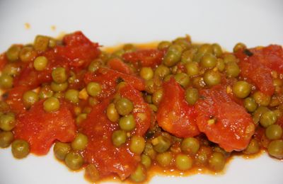 Curry de petits-poids & tomates