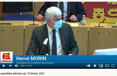 ROUEN, le 15 février 2021: Assemblée plénière d'un Conseil Régional de Normandie qui agit dans la réalité!