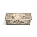 An inscribed rectangular painted 'Cizhou' 'figural' pillow, Northern Song-Yuan dynasty