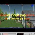 Clip du souk populaire de l'Arche de Bové sur Second Life