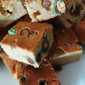 Blondies au chocolat blanc et m&m's