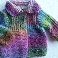 Nouvelle veste bébé en Silk Garden Noro