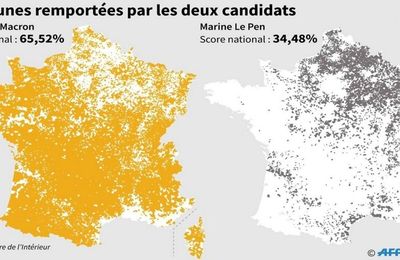 Présidentielle 2017, 2e tour en cartes