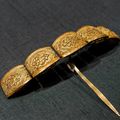 Gold five-flower head hairpin with phoenix and bird motif, Song Dynasty (960-1279)