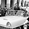 Hassan II prince heritier en visite aux Etats-Unis avec Richard Nixon en 1957