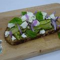 Tartine courgette féta
