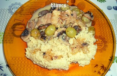 Râbles de lapin à la moutarde et aux raisins blancs