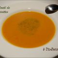 Velouté de carottes à l'indienne, sans gluten et sans lactose