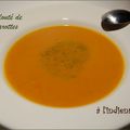 Velouté de carottes à l'indienne, sans gluten et sans lactose