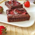 Fondant chocolat et fraises 