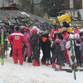 Premiers pas des enfants sur des skis