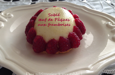 Sablé oeuf de Pâques aux framboises