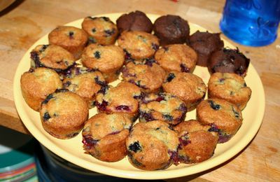 Muffins aux myrtilles pour les filles...